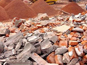 建筑垃圾中的红砖瓦块 建筑垃圾分选生产线